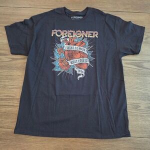 Foreigner I Want to Know What Love Is 1984 Band Graphic T-Shirt Black XL NWOT